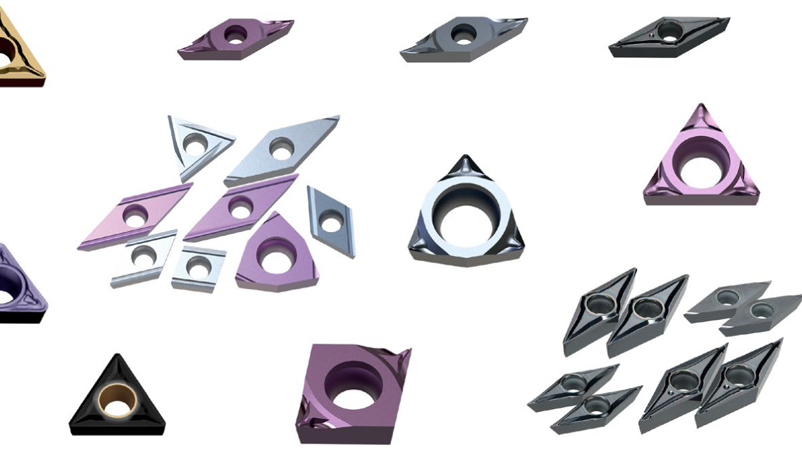 310 items of E-Class Positive Geometry Inserts have been added to the ISO range for High Precision and Small Parts Machining