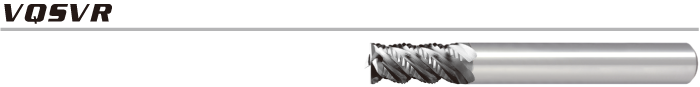 Roughing end mill, 4 flute, Irregular helix flutes